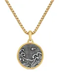 David Yurman 18kt yellow gold and sterling silver Water and Fire Duality amulet (30mm)