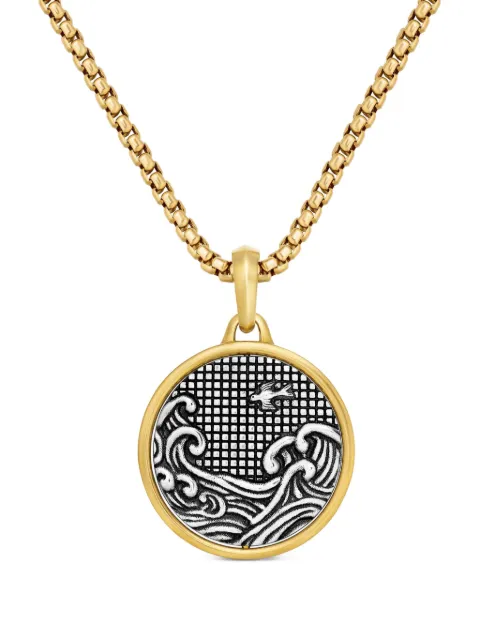 David Yurman 18kt Water and Fire Duality Gelbgold- und Sterlingsilberamulett (30mm)