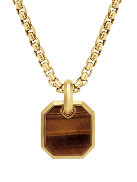 David Yurman amuleto Roman en oro amarillo de 18kt con ojo de tigre de 15mm