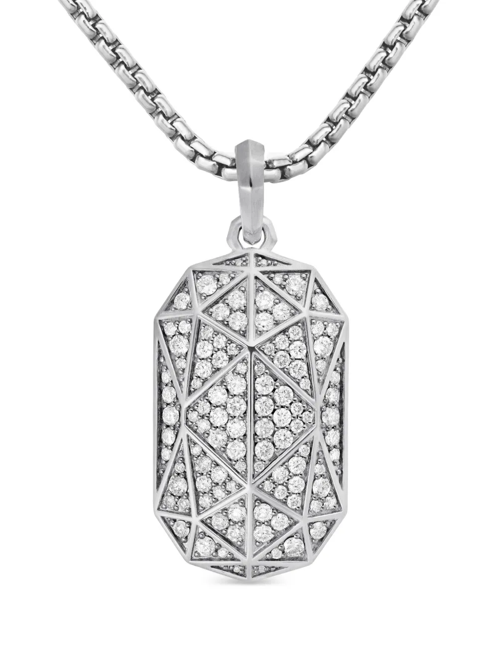 David Yurman Torqued Faceted アミュレット 47.9mm スターリングシルバー - シルバートーン David Yurman Torqued Faceted アミュレット 47.9mm スターリングシルバー - シルバートーン