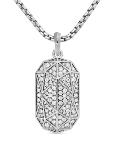 David Yurman sterling silver Torqued Faceted amulet (47.9mm)