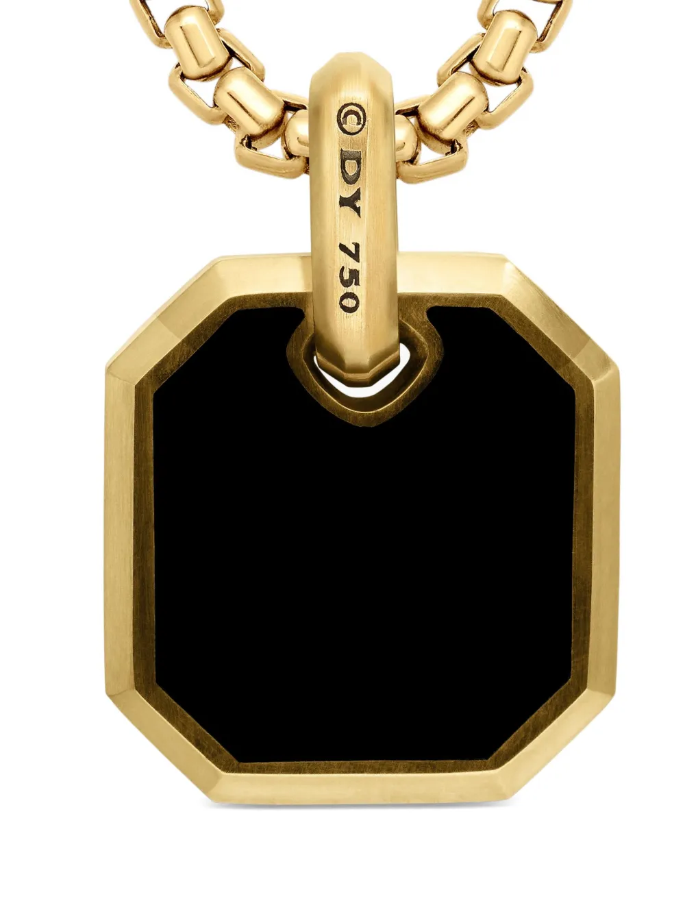 David Yurman 18kt Yellow Gold Roman Onyx Amulet (15mm