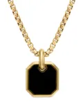 David Yurman 18kt yellow gold Roman onyx amulet (15mm) - Black