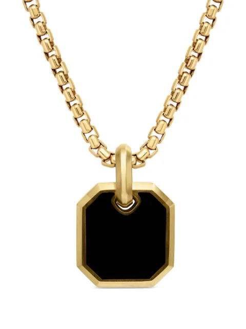 David Yurman amuleto Roman en oro amarillo de 18kt con ónix de 15mm