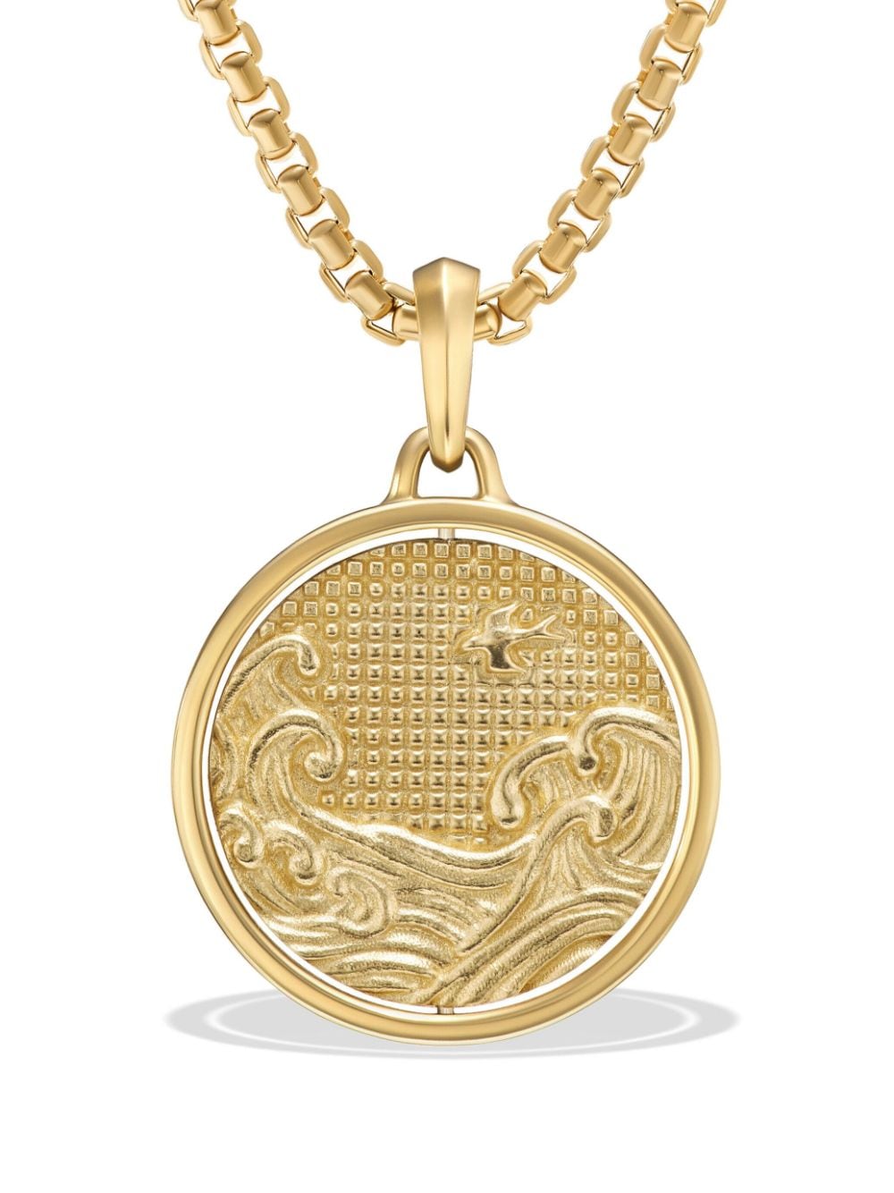 18kt yellow gold Amulet Fire & Water pendant