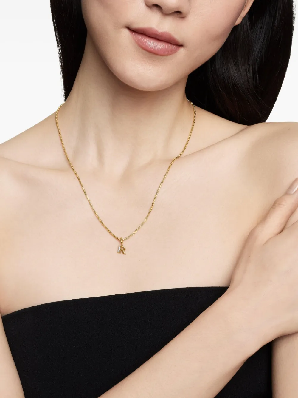 David Yurman pendentif Pavé Initial en or 18ct | Image 2