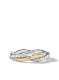 David Yurman 14kt yellow gold Petite Infinity band ring (4mm) - Silver