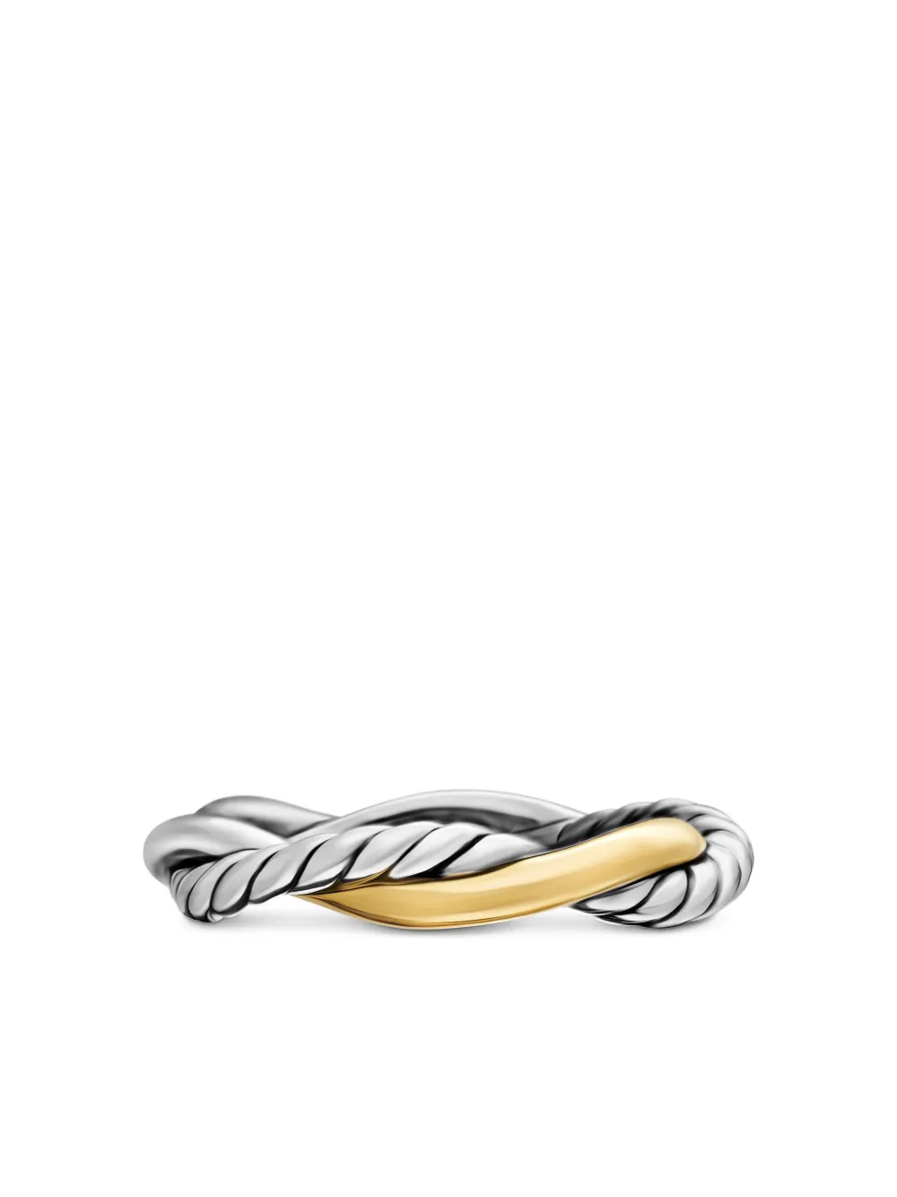 David Yurman Petite Infinity リング 4mm 14Kイエローゴールド - シルバートーン David Yurman Petite Infinity リング 4mm 14Kイエローゴールド - シルバートーン