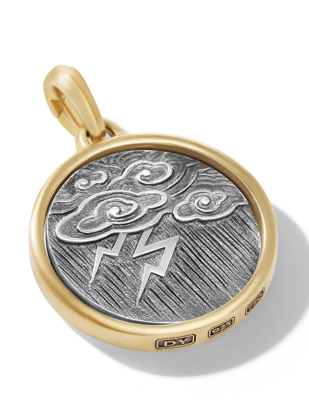 Shop David Yurman 18kt Yellow Gold And Silver Amulet Storm Pendant