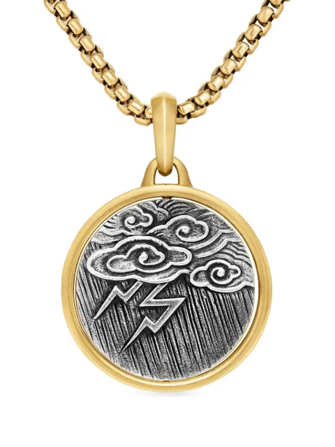 David Yurman 18kt yellow gold and sterling silver Storm Duality amulet (30mm)
