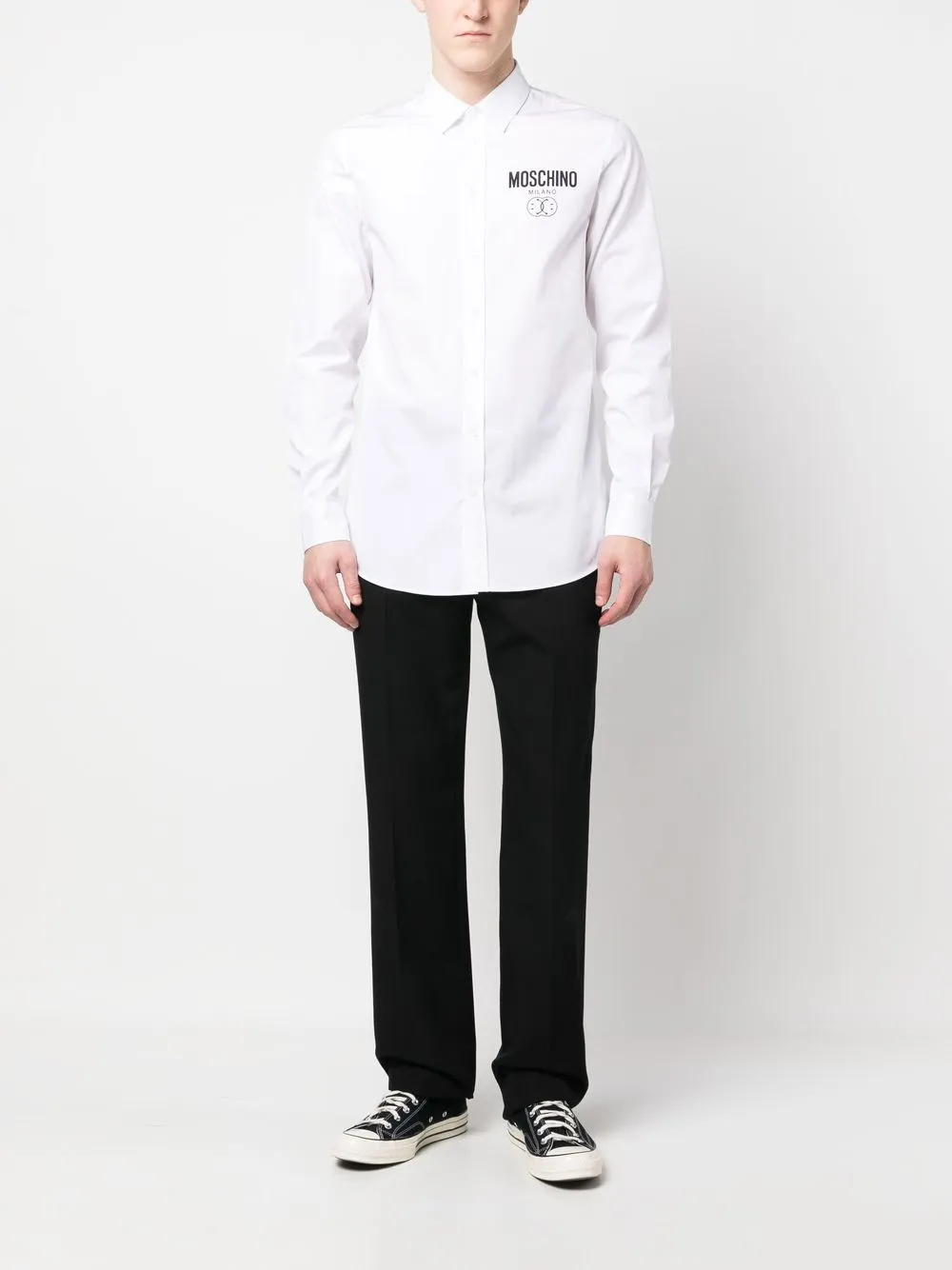 Moschino Overhemd met logoprint - Wit