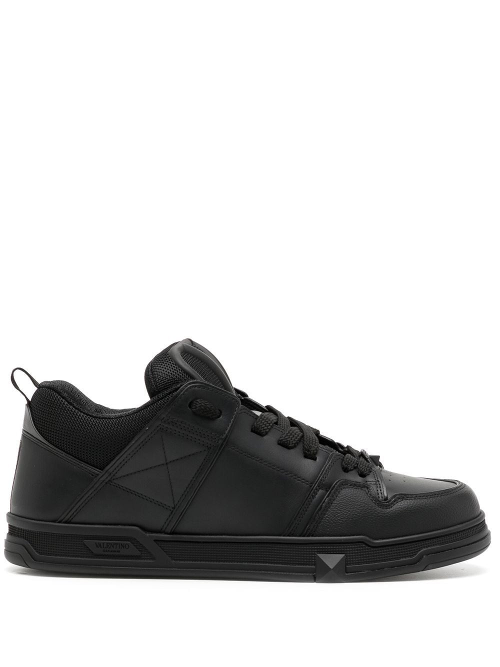 Shop Valentino Open Skate Low-top Sneakers In Black