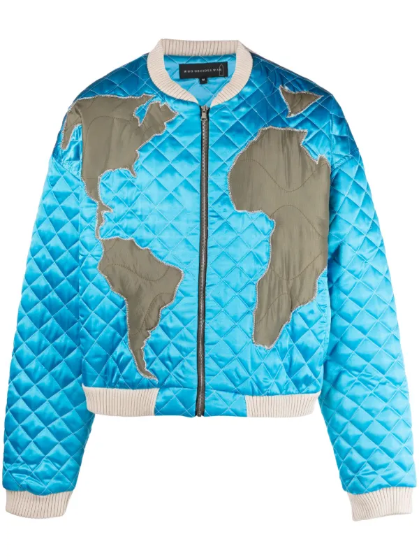 Who Decides War Global Grid ボンバージャケット | ブルー | FARFETCH JP