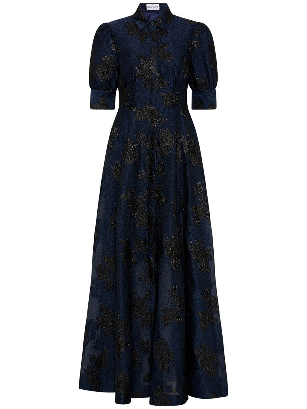 Rebecca Vallance Antoinette Abendkleid Mit Jacquardmuster In Navy