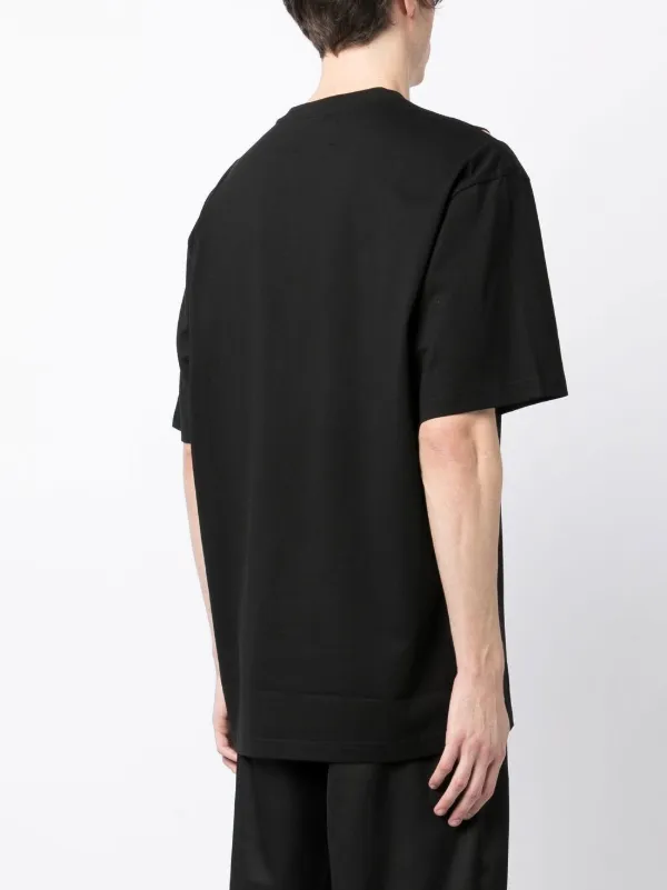 【関税込み】Feng Chen Wang イエロー コットン Tシャツ Feng Chen Wang - 【残り一点】Panelled Collar T-shirt