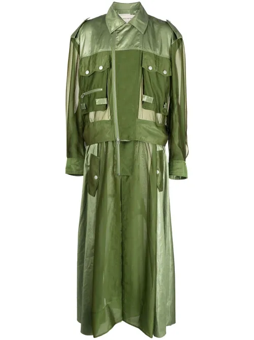 Veste à empiècements transparents - Feng Chen Wang - Modalova