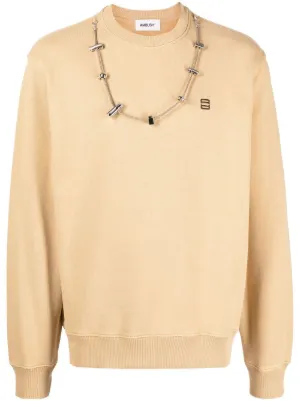 AMBUSH Monogram towelling-finish Sweatshirt | Neutrals | FARFETCH