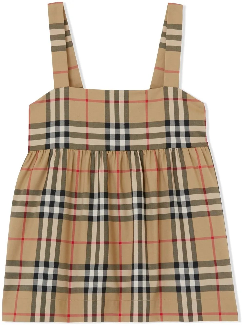 Burberry Kids' Vintage Check Stretch-cotton Top In Neutrals