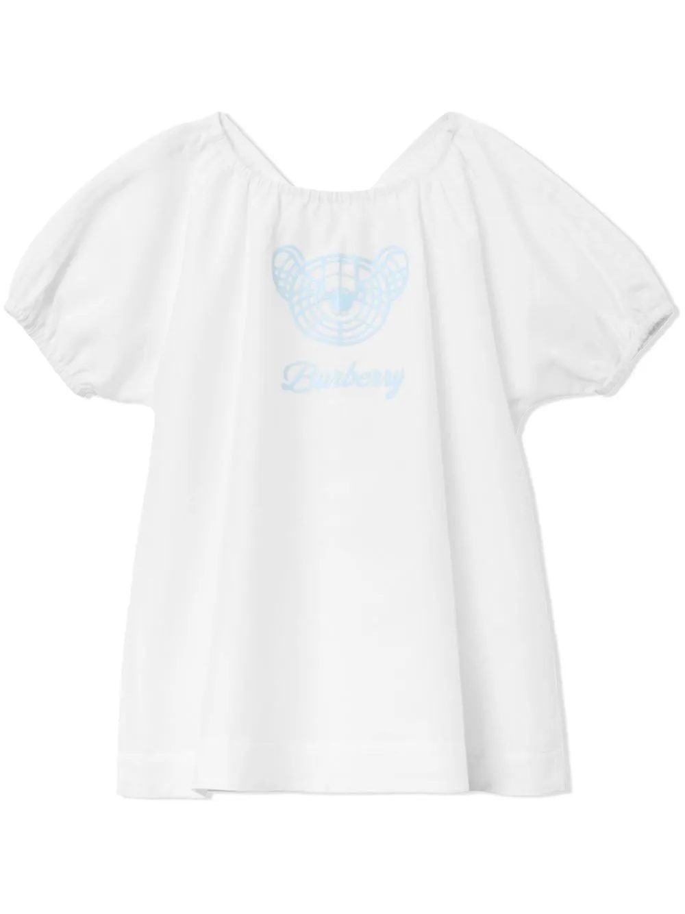 

Burberry Kids vestido con motivo de osito Thomas - Blanco