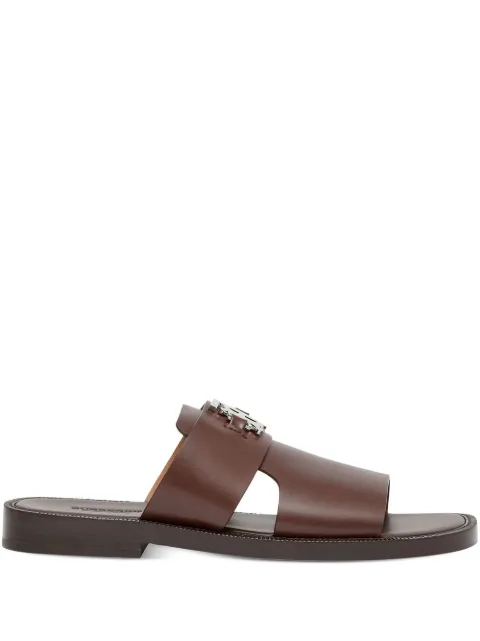 Burberry monogram motif leather sandals