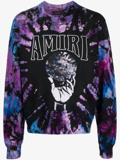 AMIRI logo印花扎染卫衣