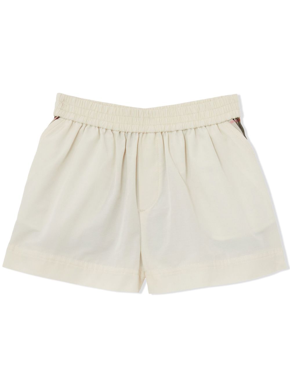 

Burberry Kids Vintage Check-panel track shorts - White