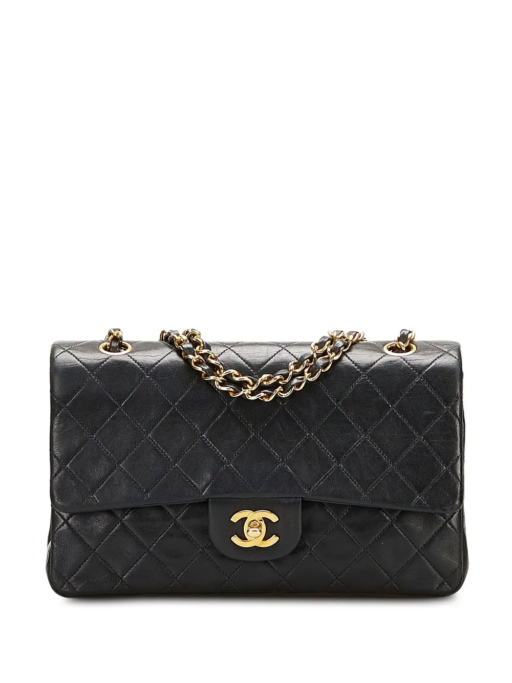 

CHANEL Pre-Owned bolsa de hombro Double Flap mediana 1989–1991 - Negro