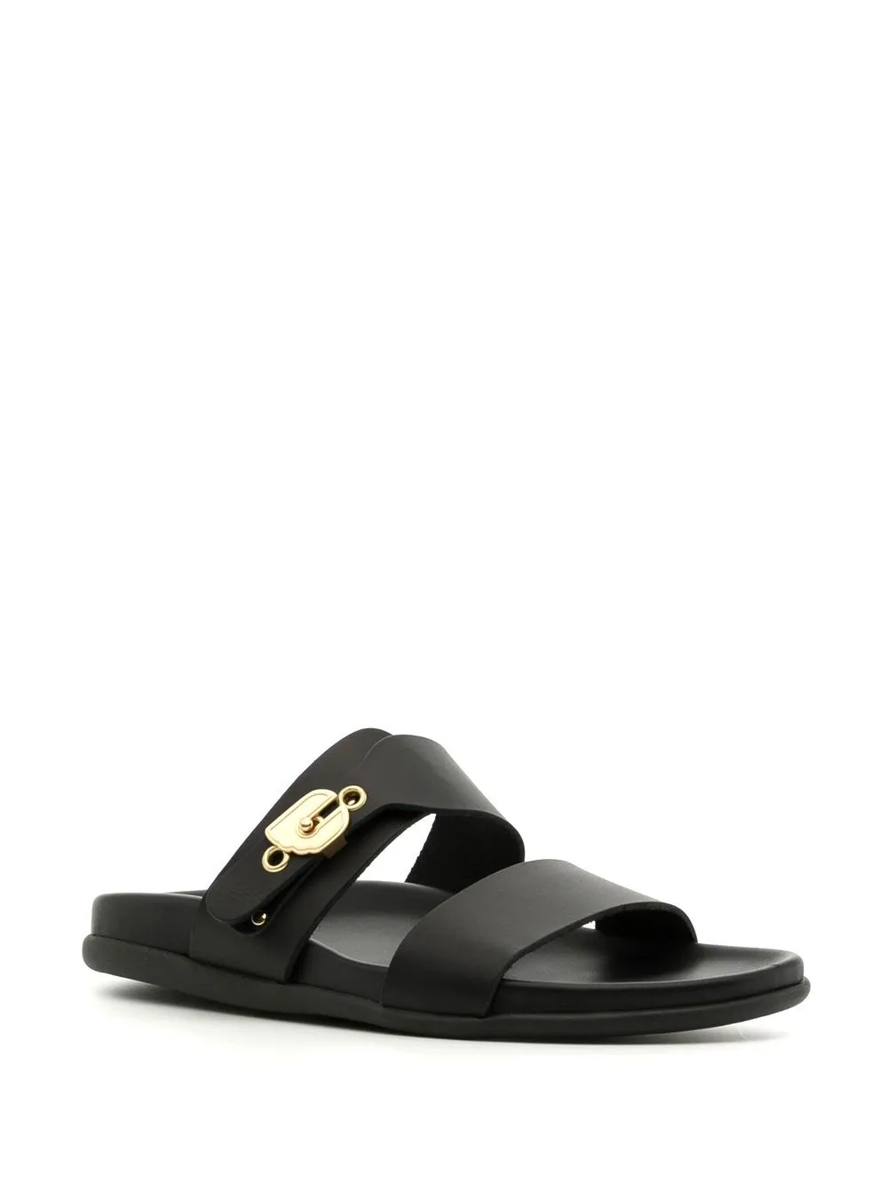 Shop Ancient Greek Sandals Latria Leather Sandals In Schwarz