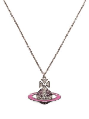 vivienne westwood pink heart orb necklace