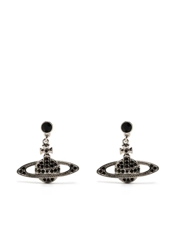 black and gold vivienne westwood earrings