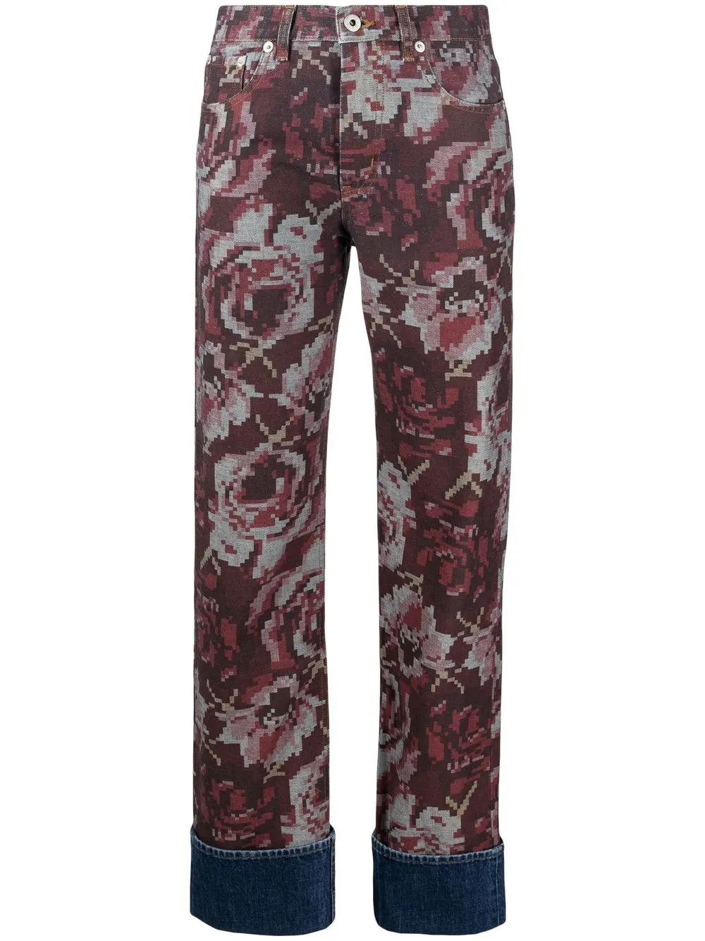 

Kenzo jeans rectos con estampado floral - Rojo