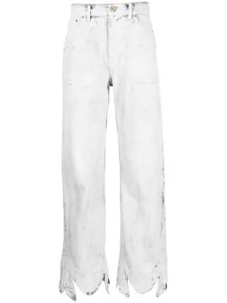 Black and white split hotsell leg jeans