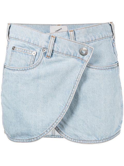 Coperni asymmetric denim miniskirt Women