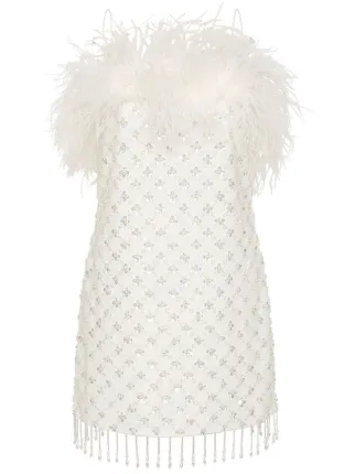 Vallance Feather Trim Maxi Dress