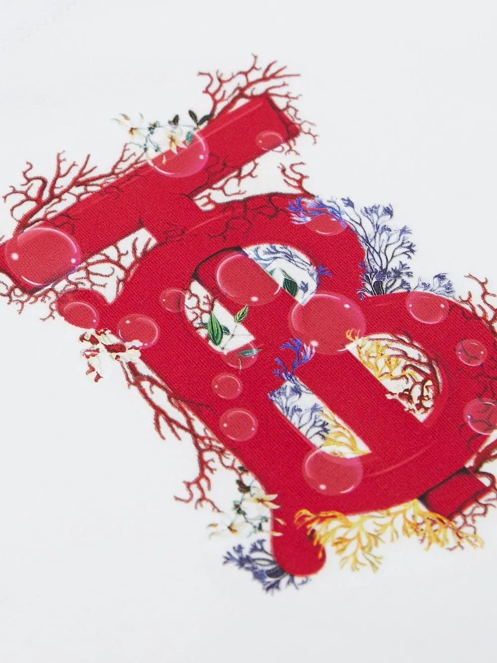 Burberry Coral Tb-print Sotton T-shirt In White