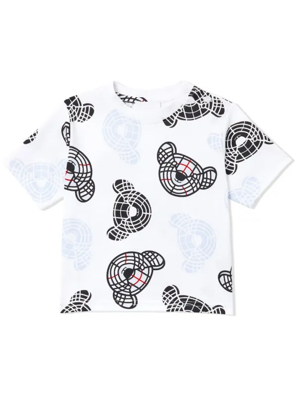 Burberry Kids Thomas Bear-print Cotton T-shirt - Farfetch