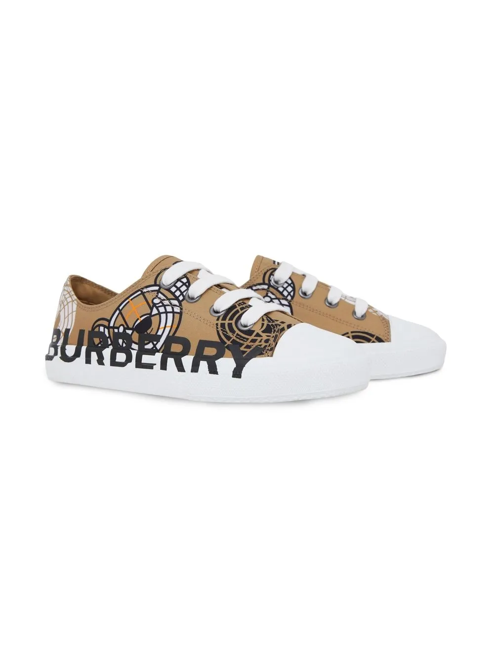 BURBERRY THOMAS BEAR-PRINT LOW-TOP SNEAKERS