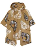 Burberry Kids Thomas Bear-print hooded cape - Brown