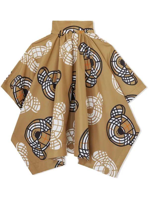 Burberry Kids Thomas Bear-print Hooded Cape Brown FARFETCH IN