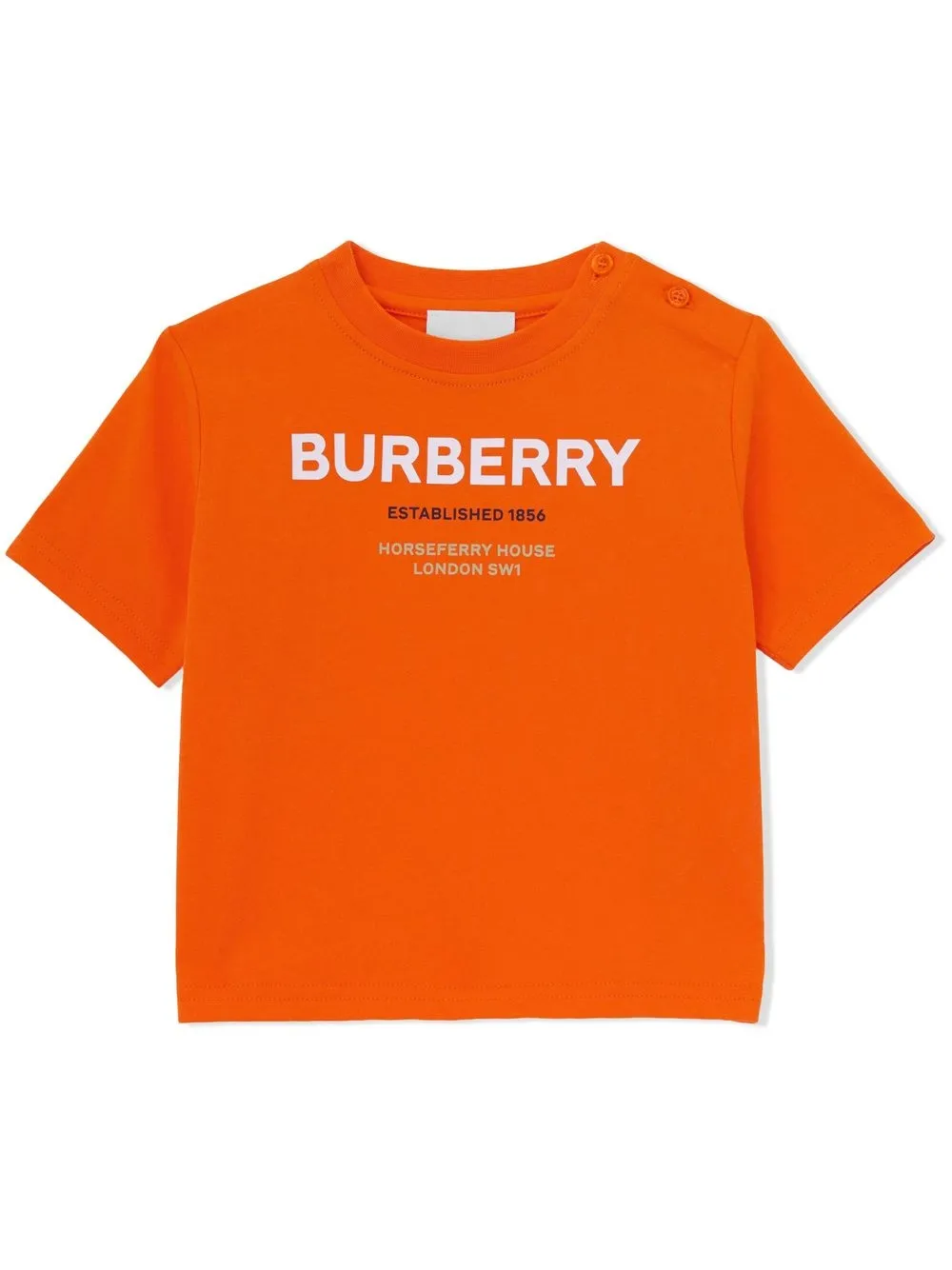 

Burberry Kids Horseferry-print cotton T-shirt - Orange