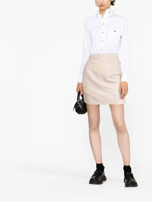 Vivienne Westwood Rita Orb-print Wrap Skirt | Neutrals | FARFETCH