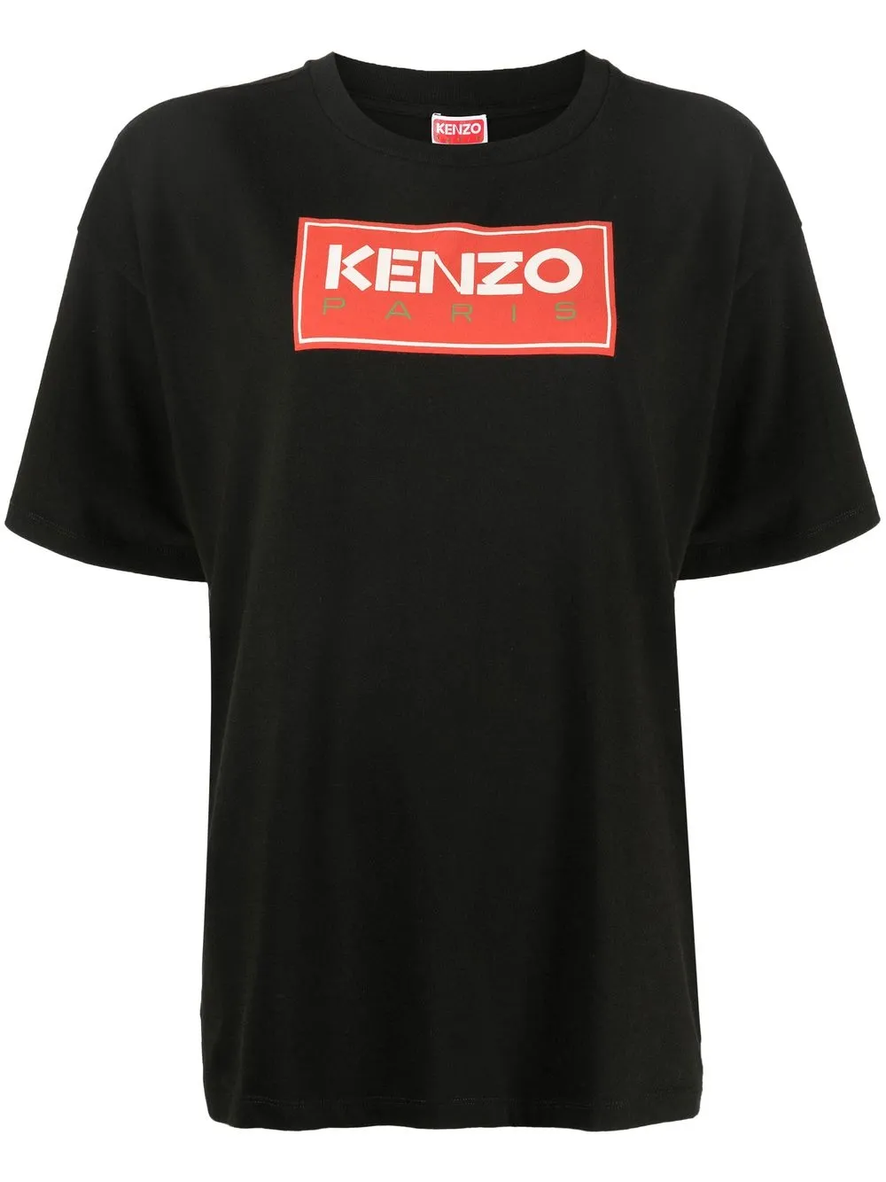 Shop Kenzo Logo-print Cotton T-shirt In Black