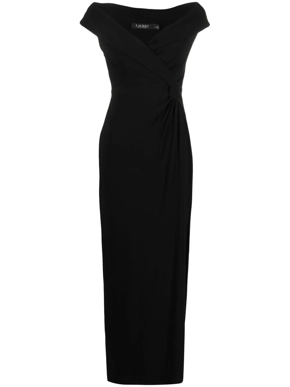 

Lauren Ralph Lauren sleeveless pinched-waist gown - Black