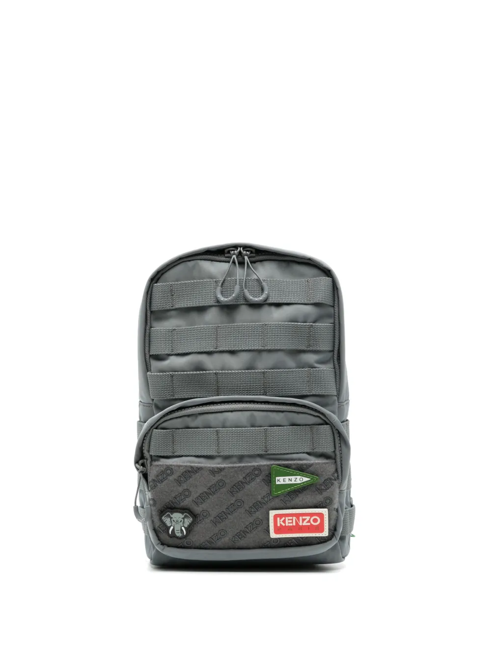 Kenzo logo-patch backpack - Green