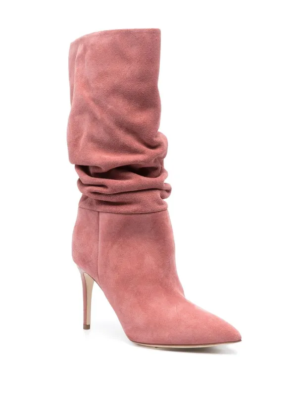 pink slouch boots