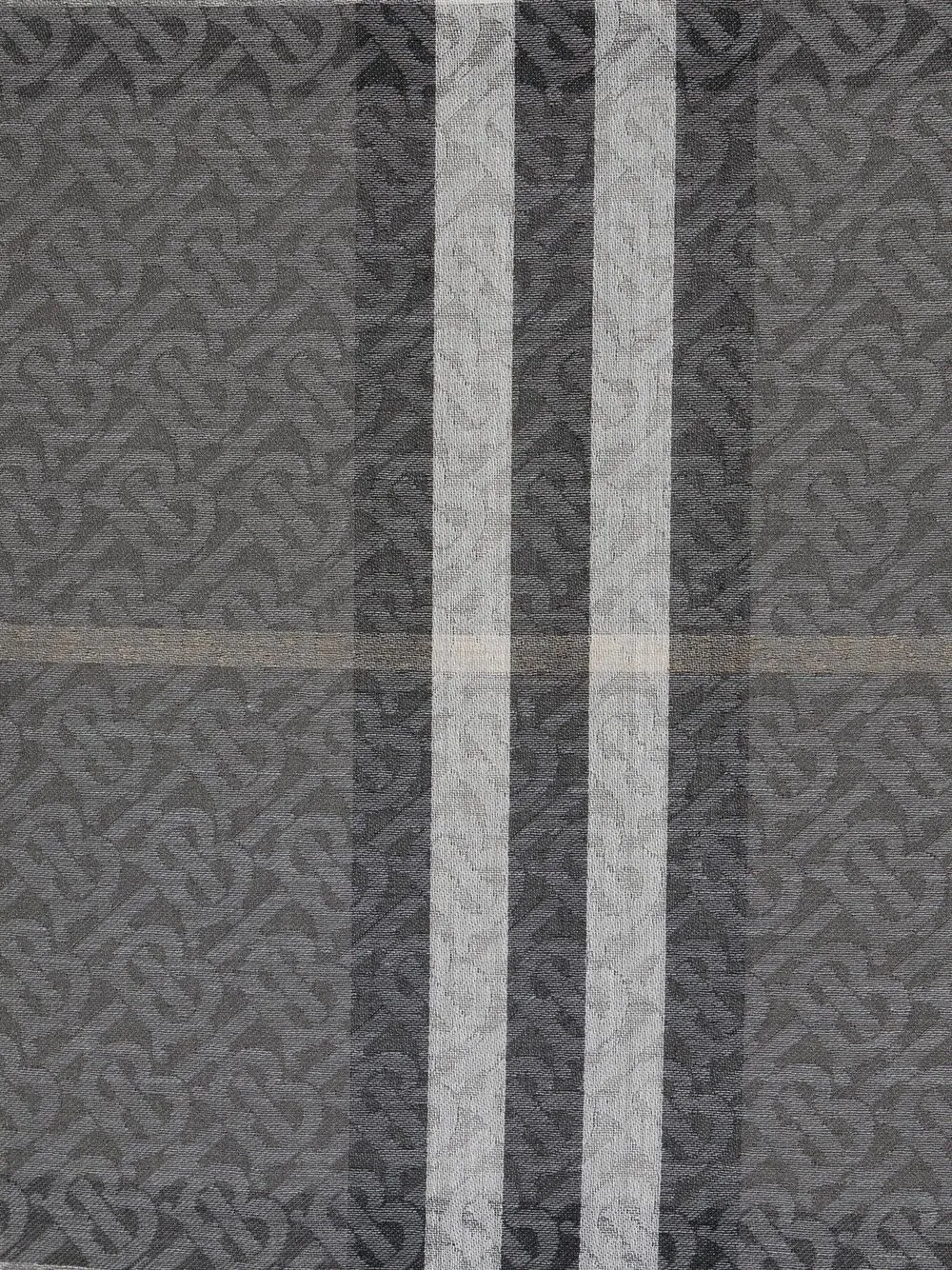 Burberry Sjaal met monogram jacquard - Grijs
