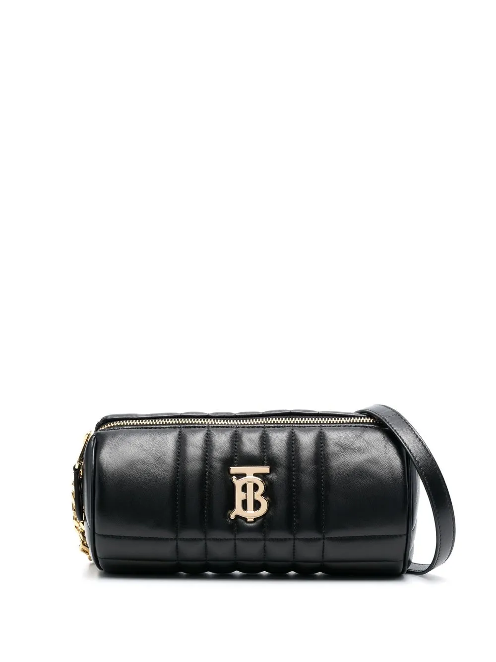 Burberry Lola Quilted Barrel Bag In Black