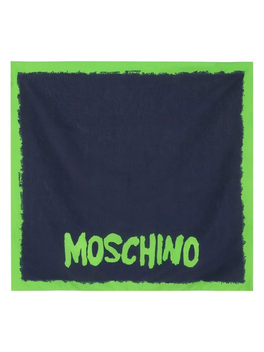 

Moschino logo graffiti-print scarf - Blue