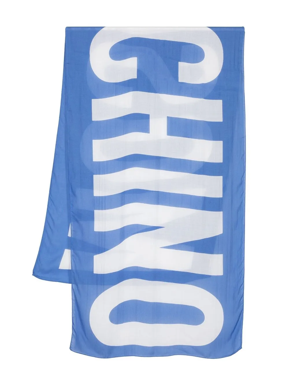 

Moschino logo-print scarf - Blue