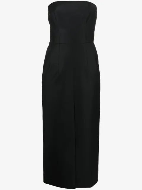 Materiel fitted midi dress